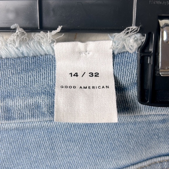 NWT Good American Good straight frayed waistband hem jeans - Picture 11 of 11